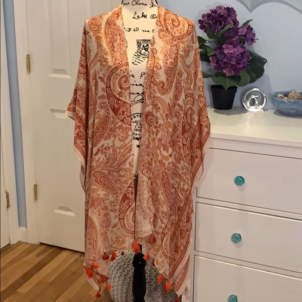 Light My Fire Ruggine, Paisley Kimono Duster NWT - Picture 6 of 12
